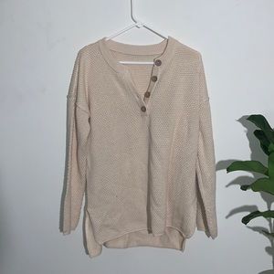 Women’s Knit Long Sleeve Sweater Apricot Size Large